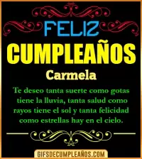 GIF Frases de Cumpleaños Carmela